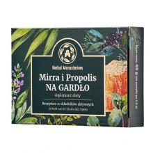 Zdjęcie produktu - Mirra i Propolis na Gardło HERBAL MONASTERIUM, 24past. do ssania