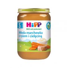 Zdjęcie produktu - HiPP BIO Młoda marchewka z ryżem i cielęciną po 5. miesiącu, 190 g