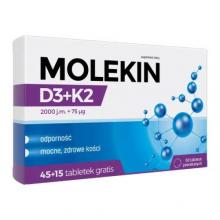 Zdjęcie produktu - Molekin D3 + K2 - 45 +15tabl.