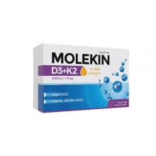 Zdjęcie produktu - Molekin D3+K2 w oleju lnianym, 75kaps.
