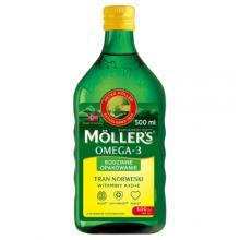 Zdjęcie produktu - Mollers Tran Norweski Witaminy A+D+E Omega-3 cytrynowy, 500 ml