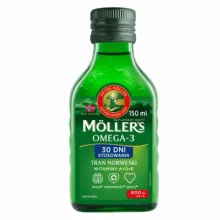 Zdjęcie produktu - Moller's Tran Norweski naturalny aromat, 150 ml