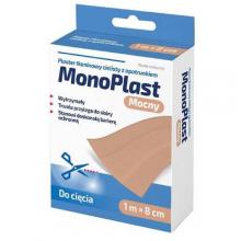 Zdjęcie produktu - MonoPlast Mocny Plaster tkaninowy z opatrunkiem cielisty 1 m x 8 cm