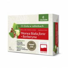 Zdjęcie produktu - Morwa Biała forte + Berberyna, 60tabl.powl.