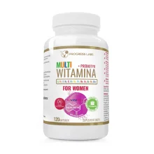 Zdjęcie produktu - Progress Labs Multiwitamina dla kobiet + Prebiotyk, 120 kaps.