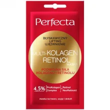 Zdjęcie produktu - Perfecta Multi-kolagen Retinol Maska do twarzy błyskawicznie liftingująca, 8 ml