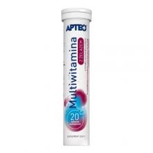Zdjęcie produktu - Multiwitamina z żelazem APTEO o smaku porzeczkowym, 20 tabletek musujących
