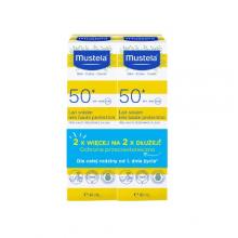 Zdjęcie produktu - Mustela Bebe Enfant Mleczko przeciwsłoneczne dla całej rodziny dla sk&oacute;ry wrażliwej SPF 50+ UVA 0 m+, 2 x 40 ml