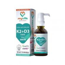 Zdjęcie produktu - MyVita Krople Witamina K2+D3 Forte, 50 ml