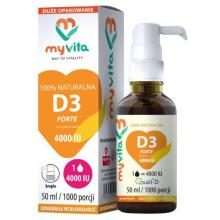 Zdjęcie produktu - MyVita Naturalna Witamina D3 4000 IU, 50 ml