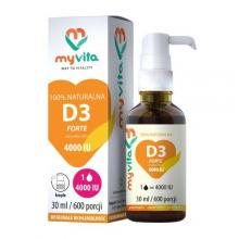 Zdjęcie produktu - MYVITA Naturalna witamina D3 Forte 4000IU Krople, 30ml