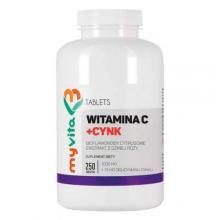 Zdjęcie produktu - MyVita Witamina C + Cynk, 250 tabl.