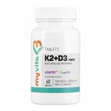 Zdjęcie produktu - MyVita Witamina K2 + D3 Forte, 60 tabl.