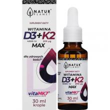 Zdjęcie produktu - NATUR PLANET Witamina D3+K2 Max, 30 ml