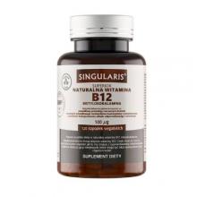 Zdjęcie produktu - SINGULARIS  Superior Naturalna witamina B12 metylokobalamina 100 &mu;g, 120kaps.