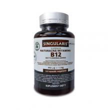 Zdjęcie produktu - SINGULARIS Superior Naturalna witamina B12 Metylokobalamina 990&mu;g + BioPerine 1mg, 120kaps.