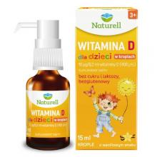 Zdjęcie produktu - Naturell Witamina D dla dzieci w kroplach, 15 ml