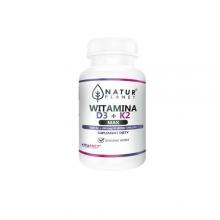 Zdjęcie produktu - NaturPlanet Witamina K+D3 Max, 120 tabl. KR&Oacute;TKA DATA 30.09.2026