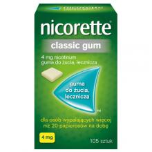 Zdjęcie produktu - NICORETTE Classic Gum 4mg - 105 sztuk 