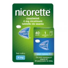 Zdjęcie produktu - Nicorette Coolmint 4mg, 40 tabletek do ssania
