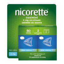 Zdjęcie produktu - Nicorette Coolmint 4mg, 80 tabletek do ssania