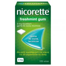 Zdjęcie produktu - NICORETTE FRESHMINT GUM 2 mg - 105 sztuk 