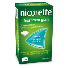 Nicorette Freshmint Gum 2mg, 105 szt.