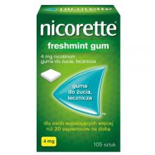 Zdjęcie produktu - Nicorette Freshmint Gum 4mg, 105 szt. USZKODZONE OPAKOWANIE TEKTUROWE