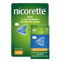 Zdjęcie produktu - Nicorette Fruit 4mg, 40 tabletek do ssania