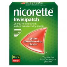 Zdjęcie produktu - NICORETTE INVISIPATCH 25mg - 7 sztuk  USZKODZONE TEKTUROWE OPAKOWANIE