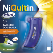 Zdjęcie produktu - NIQUITIN MINI - 4 mg x 20 tabletek USZKODZONE OPAKOWANIE TEKTUROWE