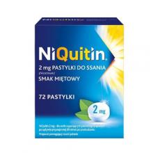 Zdjęcie produktu - NIQUITIN Pastylki 2 mg - 72 sztuki    
