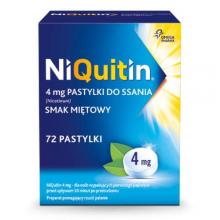 Zdjęcie produktu - NiQuitin Pastylki do ssania 4 mg, 72 sztuki