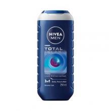 Zdjęcie produktu - Nivea Men Total Relax 3in1 Żel pod prysznic relaksujący do ciała twarzy i włos&oacute;w, 500 ml
