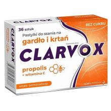 Zdjęcie produktu - Clarvox Propolis/Pomarańcza, 36 pastylek do ssania