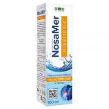 Zdjęcie produktu - NosaMer Hipertonic Hipertoniczny roztw&oacute;r wody morskiej w sprayu, 100 ml KR&Oacute;TKA DATA 31.10.2026