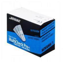 Zdjęcie produktu - NOVAMA MultiCheck Pro+ Paski testowe do pomiaru glukozy we krwi, 50szt.
