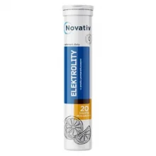 Zdjęcie produktu - Novativ Elektrolity smak pomarańczowy, 20tabl. musujących
