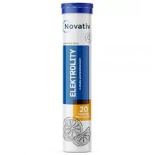 Zdjęcie produktu - Novativ Elektrolity smak pomarańczowy, 20tabl. musujących