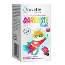 Zdjęcie produktu - Novativ Kids Gardusie Lizaki o smaku malinowo-porzeczkowym, 8 szt.