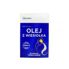 Zdjęcie produktu - Novativ Olej z wiesiołka, 60kaps.