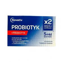 Zdjęcie produktu - Novativ Probiotyk + Prebiotyk 5mld bakterii, 20 kaps.