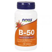 Zdjęcie produktu - NOW B-50 Witaminy z grupy B, 100 tabl.