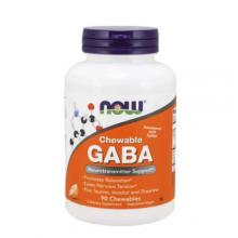 Zdjęcie produktu - Now Foods GABA  250 mg, 90 tabletek do ssania KR&Oacute;TKA DATA 30.09.2026