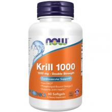 Zdjęcie produktu - Now Foods Krill Oil 1000 mg Double Strength, 60 kaps.
