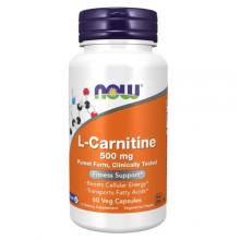 Zdjęcie produktu - Now Foods L-carnitine 500 mg, 60 kaps.