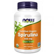 Zdjęcie produktu - NOW FOODS Spirulina 500mg, 200 tabl.