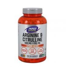 Zdjęcie produktu - NOW FOODS Sports Arginina i Cytrulina L-Arginine + L-Citrulline, 240 kapsułek