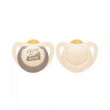 NUK FOR NATURE Smoczek uspokajający lateksowy 18-36m beżowy, 2 sztuki	
