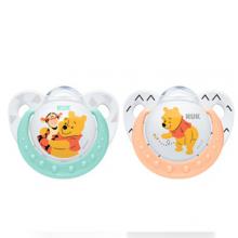 NUK Trendline DISNEY Kubuś Puchatek Silikonowy smoczek uspokajający (6-18m) mix. 2szt.